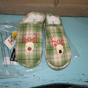 Kuailu Plaid Memory Foam House Slippers Size 6